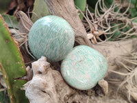 Polished Amazonite Standing Free Forms x 12 From Madagascar - Toprock Gemstones and Minerals