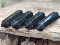 Polished Black Basalt Points x 12 From Antsirabe, Madagascar - Toprock Gemstones and Minerals