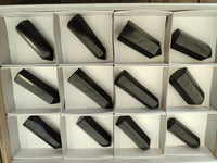 Polished Black Basalt Points x 12 From Antsirabe, Madagascar - Toprock Gemstones and Minerals