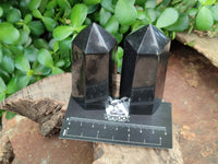 Polished Black Basalt Points x 12 From Antsirabe, Madagascar - Toprock Gemstones and Minerals