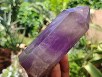 Polished Chevron Amethyst Points x 6 From Madagascar - Toprock Gemstones and Minerals