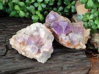 Natural Jacaranda Amethyst Quartz Clusters x 2 from Mumbwa, Zambia - Toprock Gemstones and Minerals