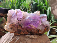Natural Jacaranda Amethyst Quartz Clusters x 2 from Mumbwa, Zambia - Toprock Gemstones and Minerals
