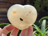 Polished Banded Agate Gemstone Hearts x 6 From Madagascar - Toprock Gemstones and Minerals