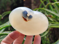 Polished Banded Agate Gemstone Hearts x 6 From Madagascar - Toprock Gemstones and Minerals