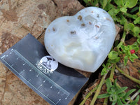 Polished Banded Agate Gemstone Hearts x 6 From Madagascar - Toprock Gemstones and Minerals