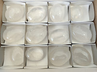 Polished Girasol Pearl Quartz Palm Stones x 12 From Madagascar - Toprock Gemstones and Minerals