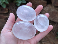 Polished Girasol Pearl Quartz Palm Stones x 12 From Madagascar - Toprock Gemstones and Minerals