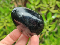 Polished Schorl Black Tourmaline Eggs x 6 From Madagascar - Toprock Gemstones and Minerals