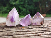 Polished Smokey Amethyst Window Quartz Points x 20 From Akansobe, Madagascar - Toprock Gemstones and Minerals