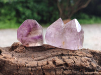 Polished Smokey Amethyst Window Quartz Points x 20 From Akansobe, Madagascar - Toprock Gemstones and Minerals