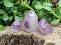 Polished Smokey Amethyst Window Quartz Points x 20 From Akansobe, Madagascar - Toprock Gemstones and Minerals