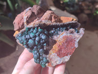Natural Ball Malachite On Dolomite Matrix Specimens x 2 From Kambove, Congo - Toprock Gemstones and Minerals