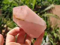 Polished Rose Quartz Points x 6 From Ambatondrazaka, Madagascar - Toprock Gemstones and Minerals