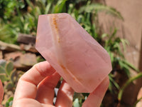 Polished Rose Quartz Points x 6 From Ambatondrazaka, Madagascar - Toprock Gemstones and Minerals