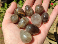Polished Smokey Quartz Gemstone Eggs x 35 From Madagascar - Toprock Gemstones and Minerals