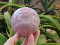 Polished Gemmy Rose Quartz Spheres x 3 From Madagascar - Toprock Gemstones and Minerals