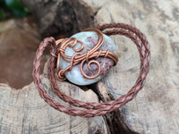 Polished Mixed Copper Wire Wrapped Pendants x 6 From Southern Africa - Toprock Gemstones and Minerals