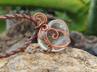 Polished Mixed Copper Wire Wrapped Pendants x 6 From Southern Africa - Toprock Gemstones and Minerals