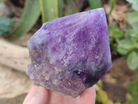 Polished Chevron Amethyst Witches Hat Crystals x 3 From Zambia - Toprock Gemstones and Minerals