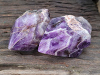 Polished Chevron Amethyst Witches Hat Crystals x 3 From Zambia - Toprock Gemstones and Minerals