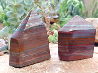 Polished Tiger Iron Jasper Points x 4 From South Africa - Toprock Gemstones and Minerals