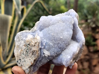 Natural Blue Lace Agate Geode Specimens x 6 From Malawi - Toprock Gemstones and Minerals