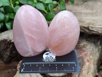 Polished Rose Quartz Standing Free Forms x 6 From Madagascar - Toprock Gemstones and Minerals