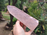 Polished Rose Quartz Points x 2 From Madagascar - Toprock Gemstones and Minerals
