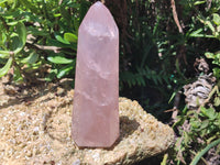 Polished Rose Quartz Points x 2 From Madagascar - Toprock Gemstones and Minerals