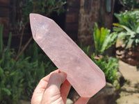 Polished Rose Quartz Points x 2 From Madagascar - Toprock Gemstones and Minerals