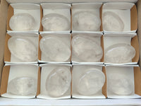 Polished Girasol Pearl Quartz Palm Stones x 12 From Madagascar - Toprock Gemstones and Minerals