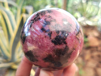 Polished Rhodonite Spheres x 6 From Ambindavato, Madagascar - Toprock Gemstones and Minerals