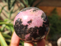 Polished Rhodonite Spheres x 6 From Ambindavato, Madagascar - Toprock Gemstones and Minerals