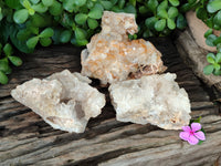 Natural Limonite Quartz Clusters x 3 From Solwezi, Zambia - Toprock Gemstones and Minerals