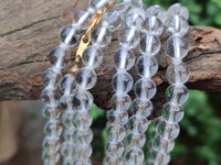 Polished Clear Quartz Beaded Necklace - Sold Per Item- From Madagascar - Toprock Gemstones and Minerals