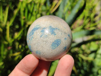 Polished Blue Spinel Spotted Quartz Spheres x 4 From Madagascar - Toprock Gemstones and Minerals