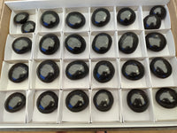 Polished Black Basalt Palm Stones x 26 From Antsirabe, Madagascar - Toprock Gemstones and Minerals