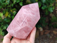 Polished Rose Quartz Points x 2 From Ambatondrazaka, Madagascar - Toprock Gemstones and Minerals