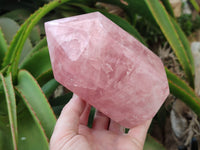 Polished Rose Quartz Points x 2 From Ambatondrazaka, Madagascar - Toprock Gemstones and Minerals