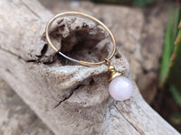 Hand Made Rose Quartz Hoop Earrings - Sold Per Pair - From Namibia - Toprock Gemstones and Minerals