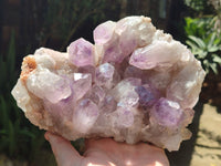 Natural Jacaranda Amethyst Quartz Clusters x 2 from Mumbwa, Zambia - Toprock Gemstones and Minerals