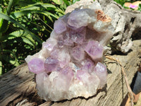 Natural Jacaranda Amethyst Quartz Clusters x 2 from Mumbwa, Zambia - Toprock Gemstones and Minerals
