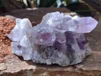 Natural Jacaranda Amethyst Quartz Clusters x 2 from Mumbwa, Zambia - Toprock Gemstones and Minerals