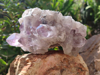 Natural Jacaranda Amethyst Quartz Clusters x 2 from Mumbwa, Zambia - Toprock Gemstones and Minerals