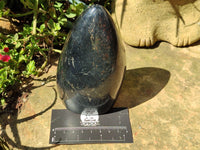 Polished Black Tourmaline Standing Free Forms x 2 From Madagascar - Toprock Gemstones and Minerals