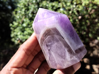 Polished Chevron Amethyst Points x 6 From Madagascar - Toprock Gemstones and Minerals