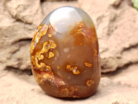 Polished Carnelian Standing Free Forms x 5 From Madagascar - Toprock Gemstones and Minerals