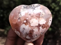 Polished Flower Agate Gemstone Hearts x 6 From Antsahalova, Madagascar - Toprock Gemstones and Minerals