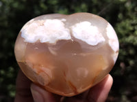 Polished Flower Agate Gemstone Hearts x 6 From Antsahalova, Madagascar - Toprock Gemstones and Minerals